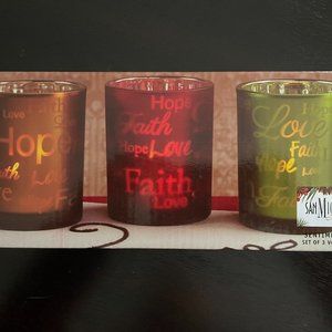 Set of 3 Pomeroy Sentiments Votive Candle Holders - NWT
